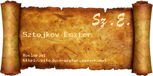 Sztojkov Eszter névjegykártya