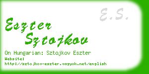 eszter sztojkov business card